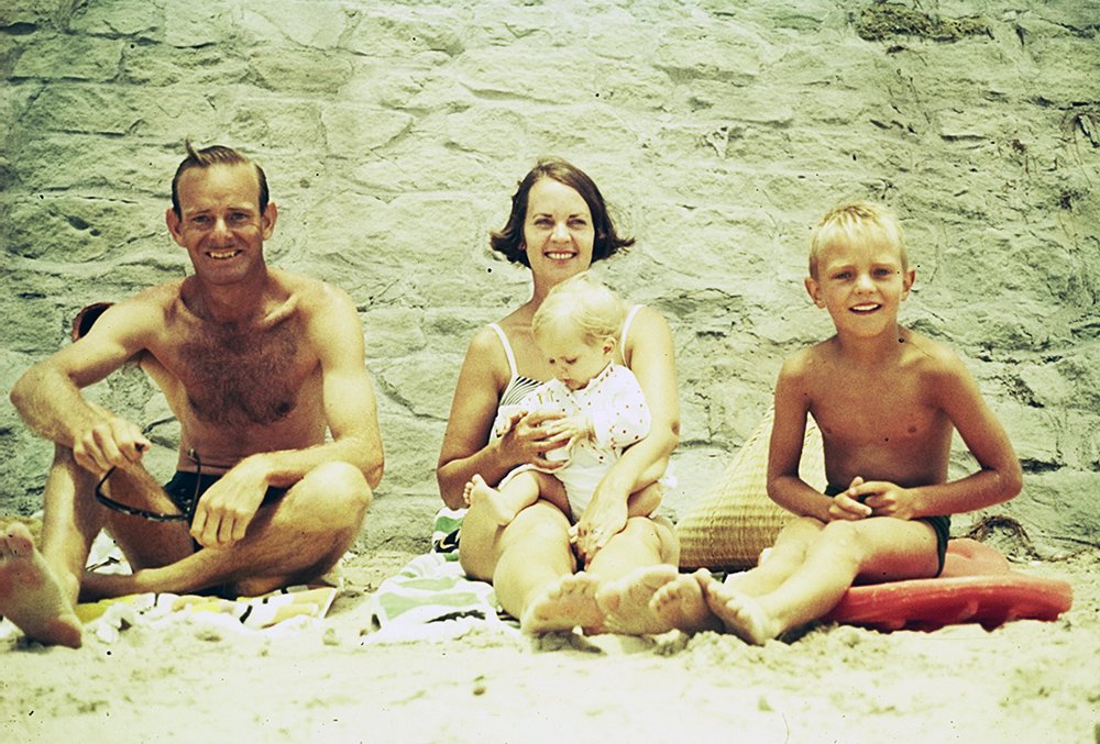 The Fuller family – Colin, his wife Lex, daughter Angela and son Stephen – pictured around 1965