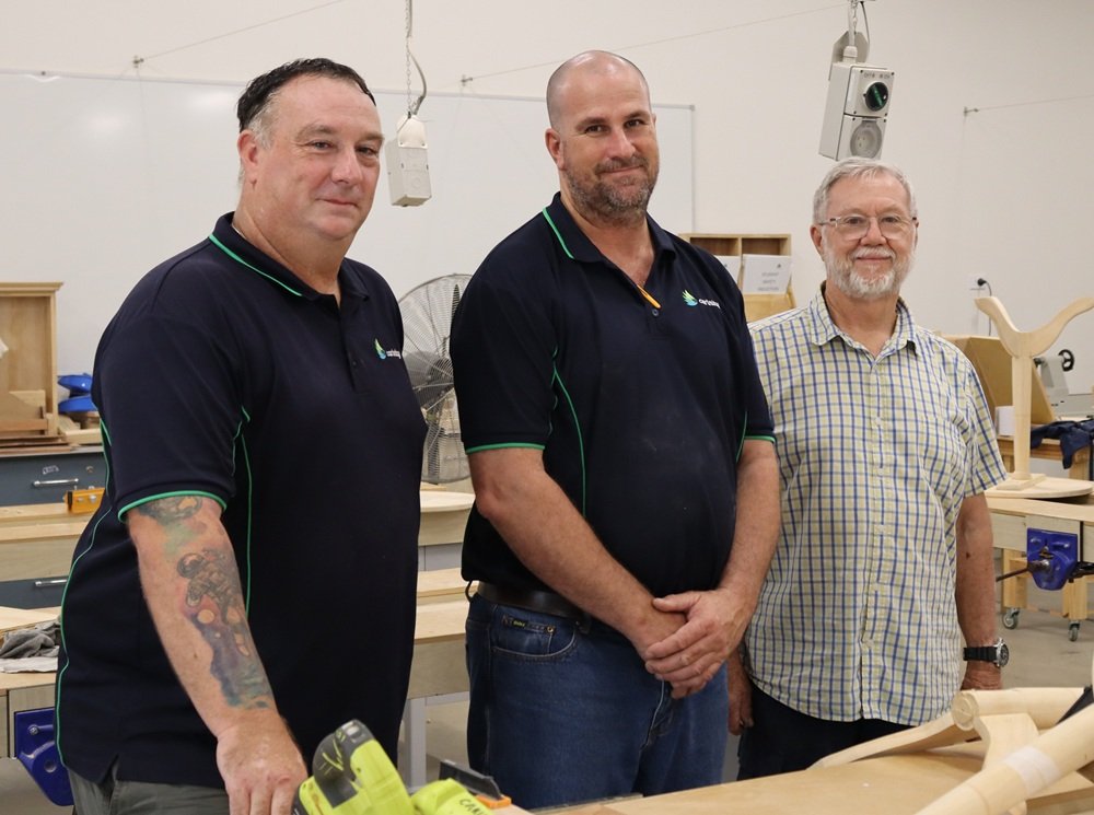 Maurice Wilson, Lloyd Wimbus and Dean Peatie teach at Carinity Education Gladstone